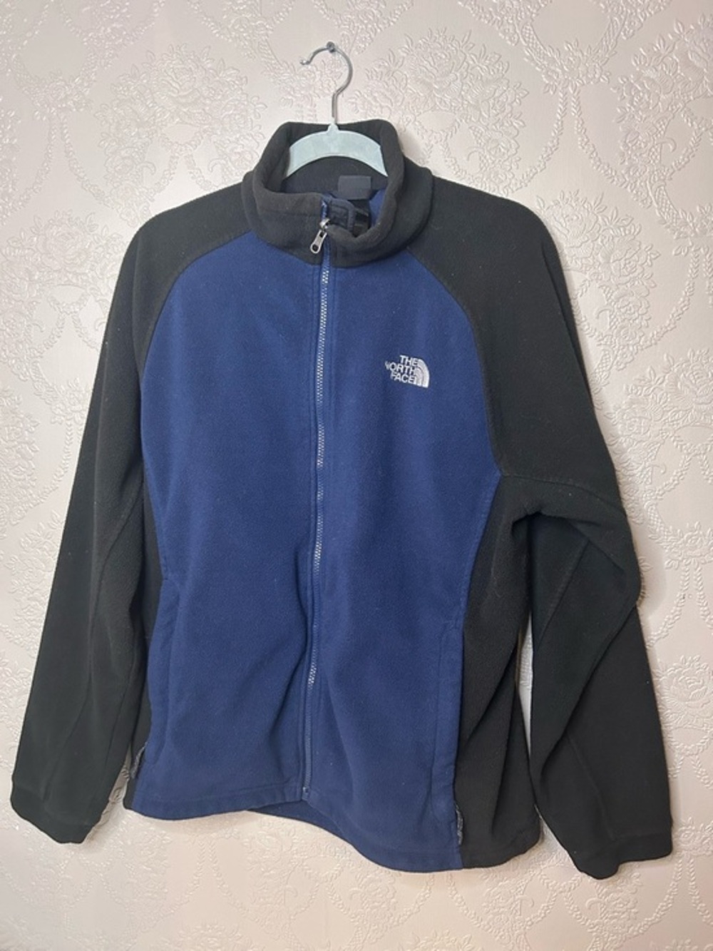 The North Face Navy Blue and Black Fleece Jacket